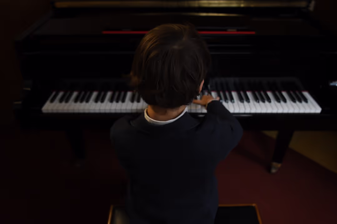 Student performing on piano
