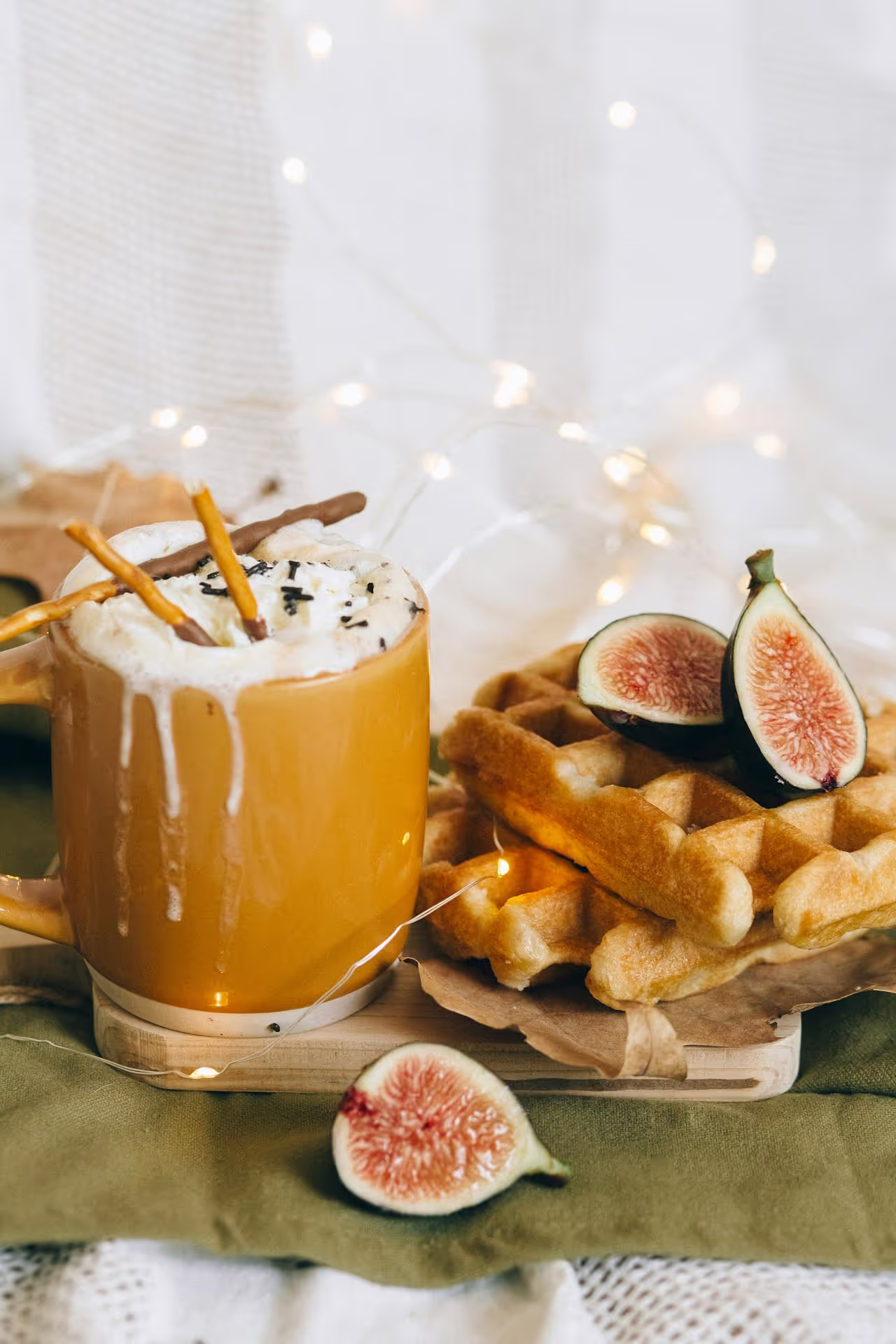 A vintage leather travel bag with coffee gear, a map, and a freshly brewed cup, evoking adventure.
