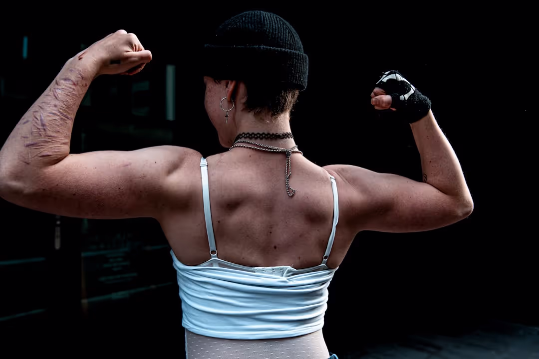 Client before and after female fitness transformation