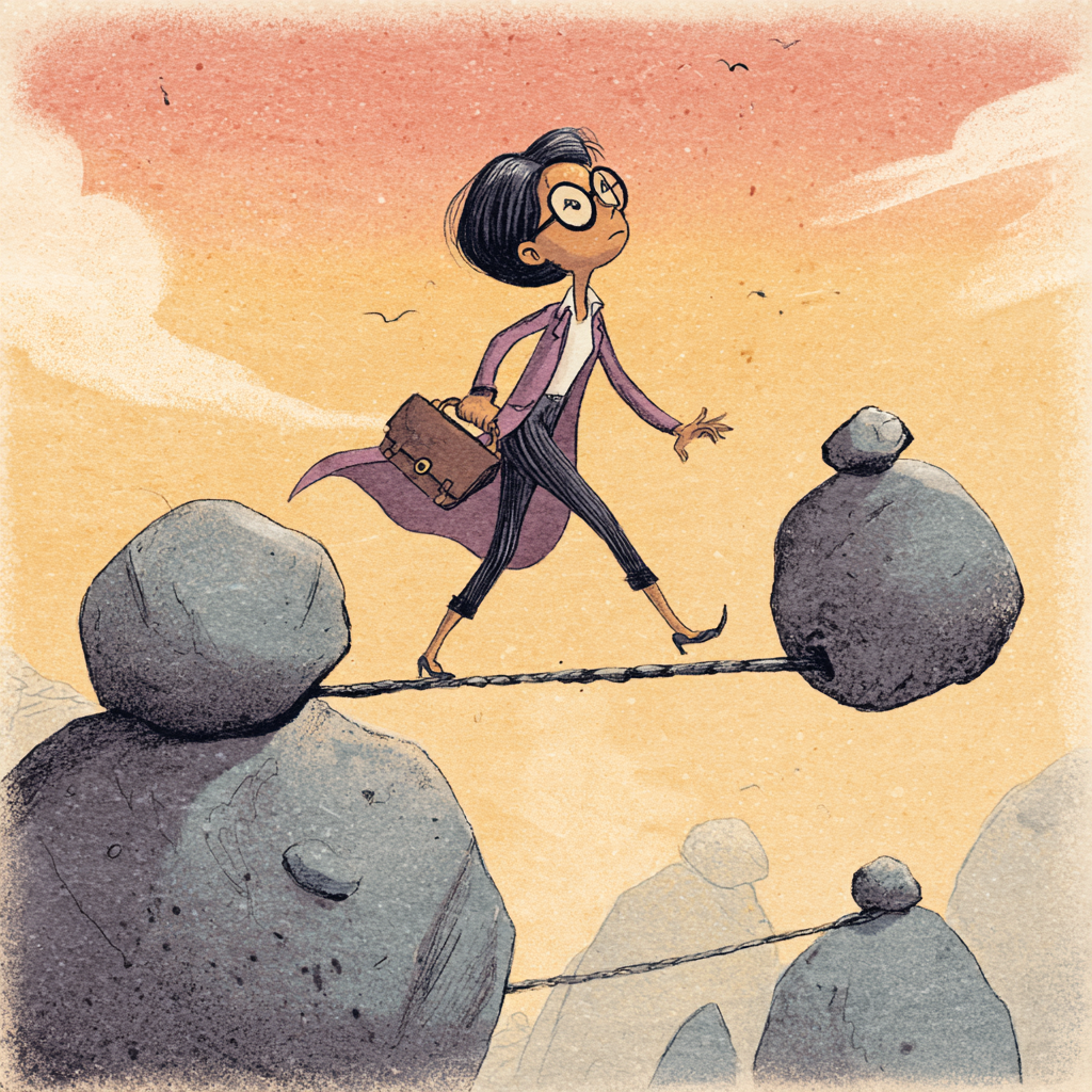 Female entrepreneur analyzing financial data