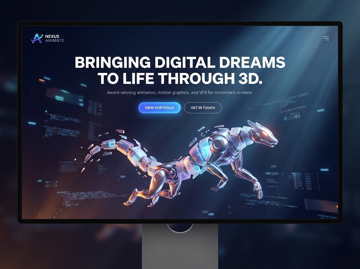 Showcase Your Skills as a 3D Animation Specialist website preview