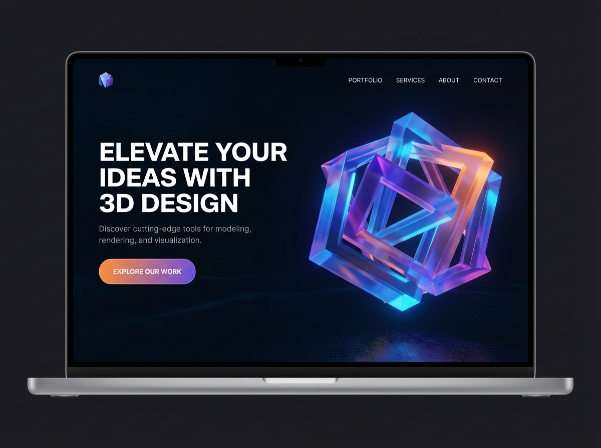 Showcase Your Vision with the Ultimate 3D Design Portfolio Builder website preview