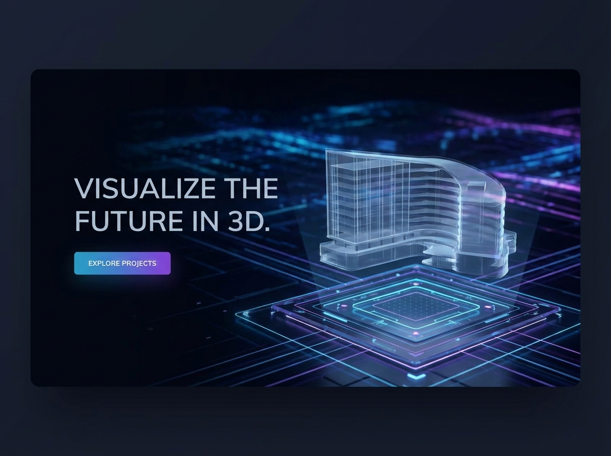 Stunning 3D Models & Visualizations, Amplified Online. website preview