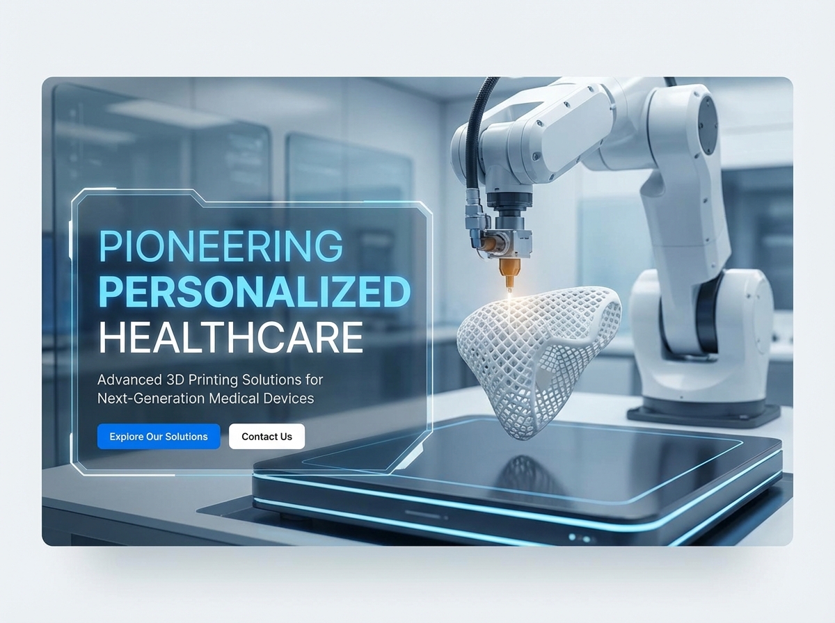 Build Your Website for 3D Printing Medical Devices website preview