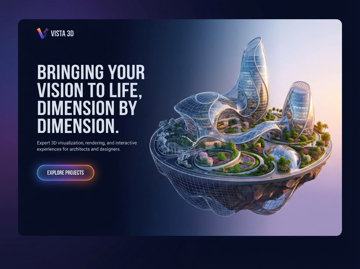 Stunning 3D Visualization Websites Made Effortless website preview