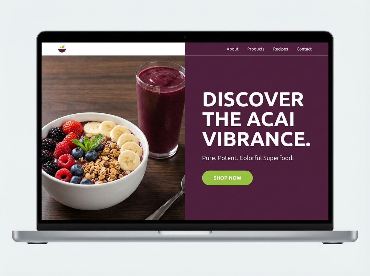 Build Your Vibrant Acai Bowl Shop Website website preview