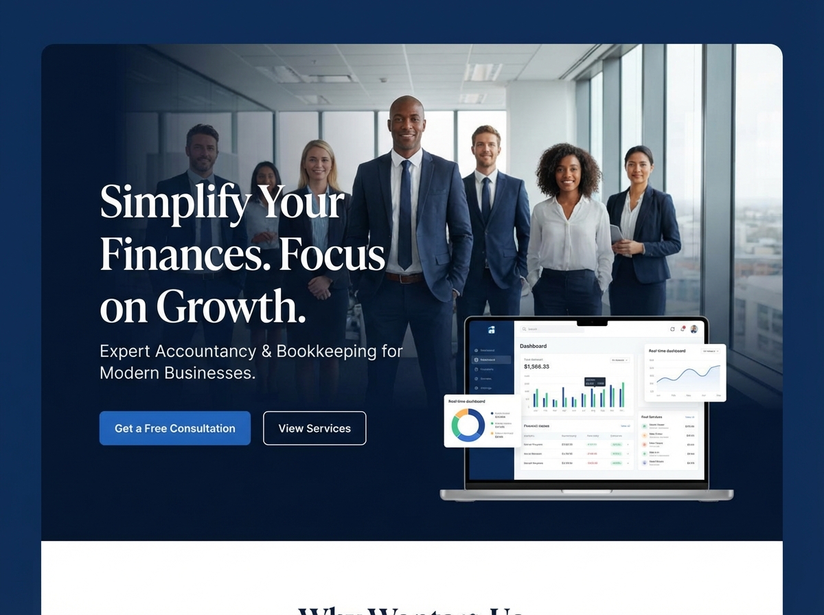 Build Your Premier Accountancy & Bookkeeping Services Website website preview