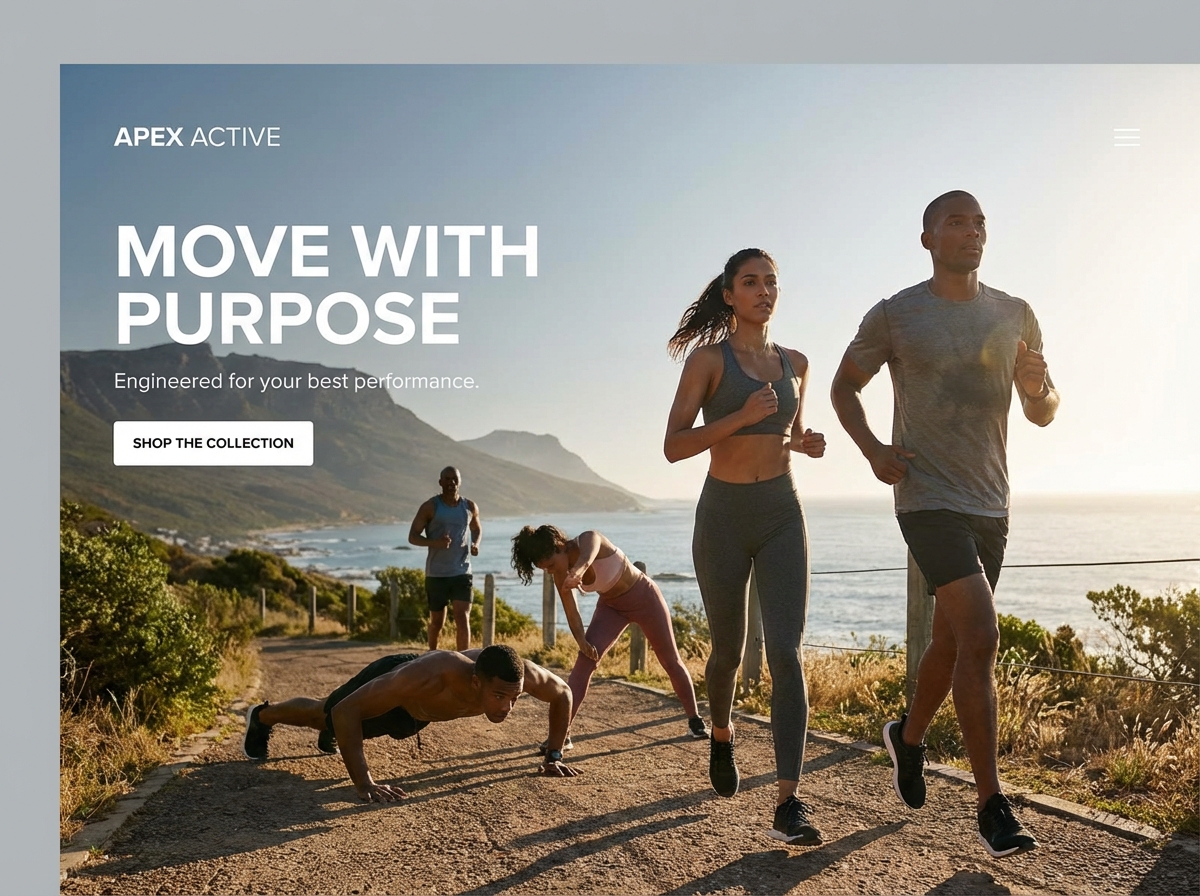 Launch Your High-Performance, Stylish Activewear Website website preview