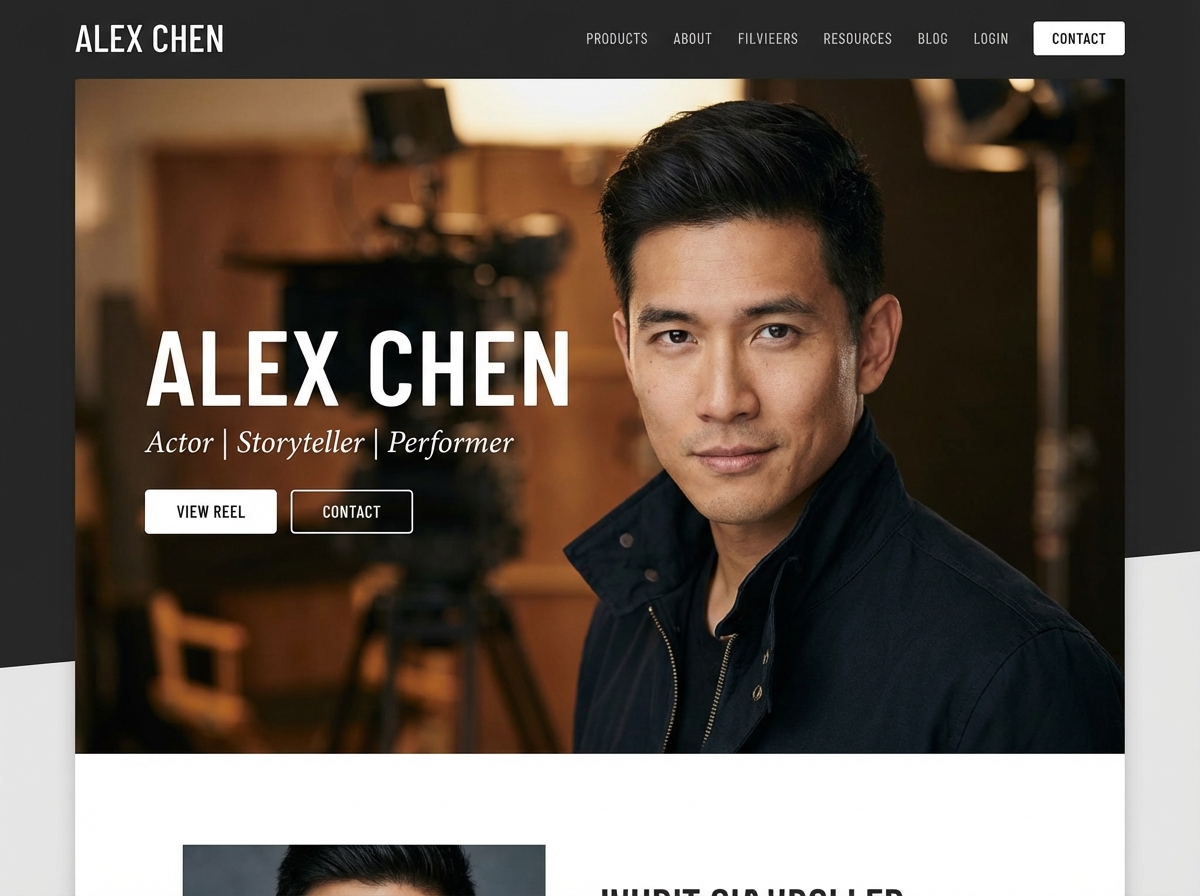Build Your Professional <br>Actor Website Today website preview