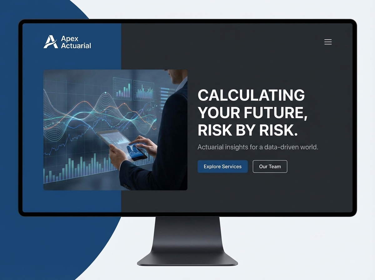Build Your Professional Actuary Website Today website preview