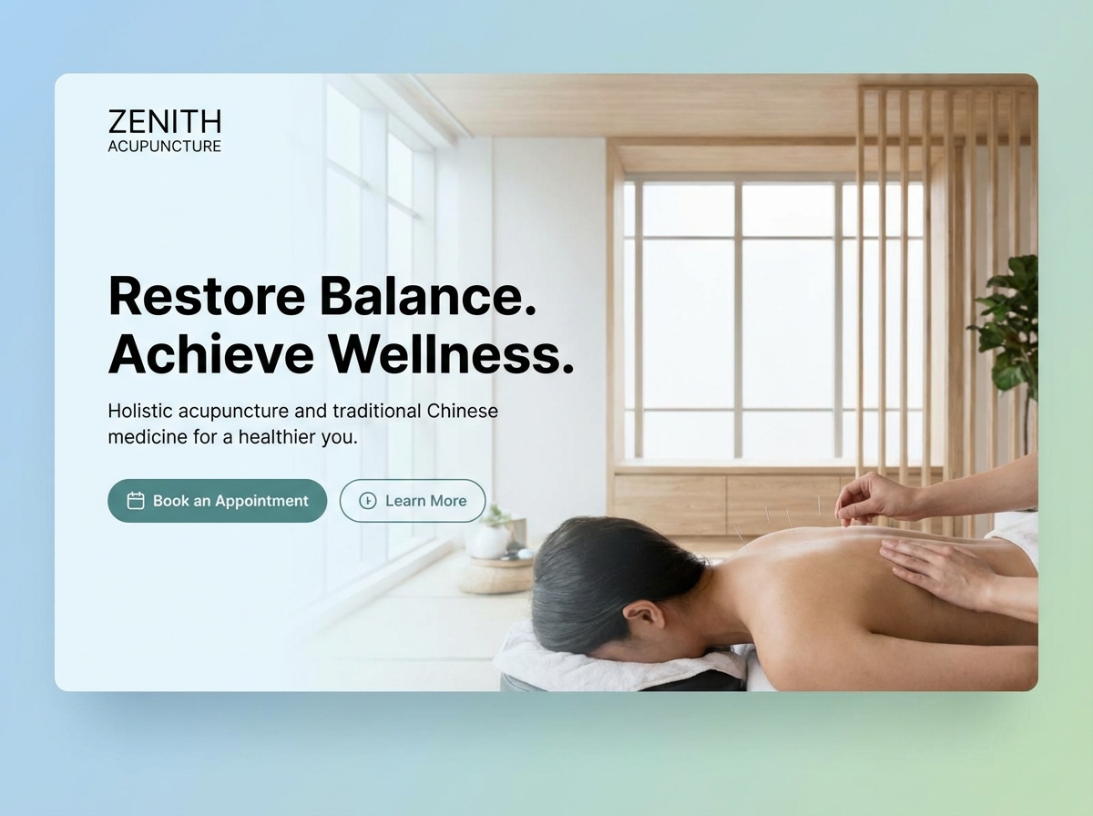 Build a Professional Acupuncturist Website Easily website preview