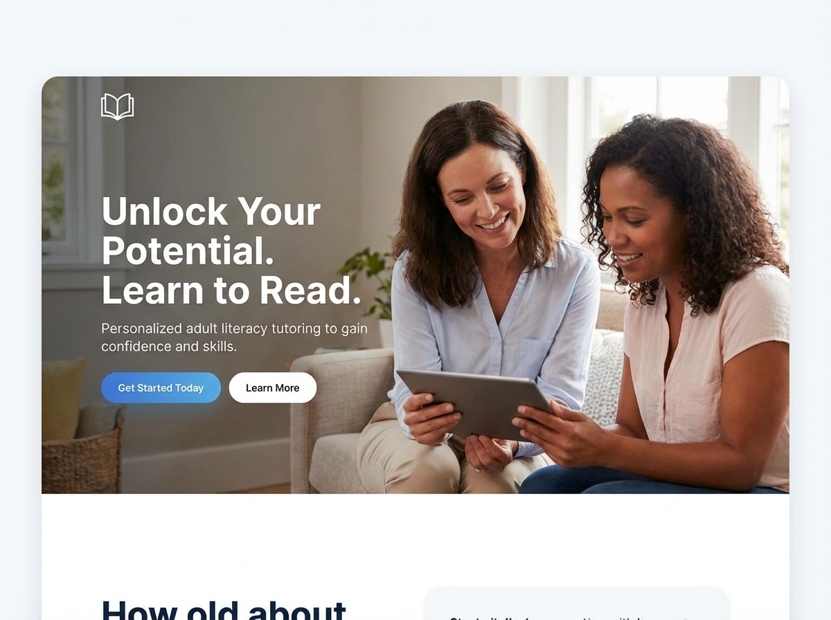 Build Your Professional Website as an Adult Literacy Teacher website preview