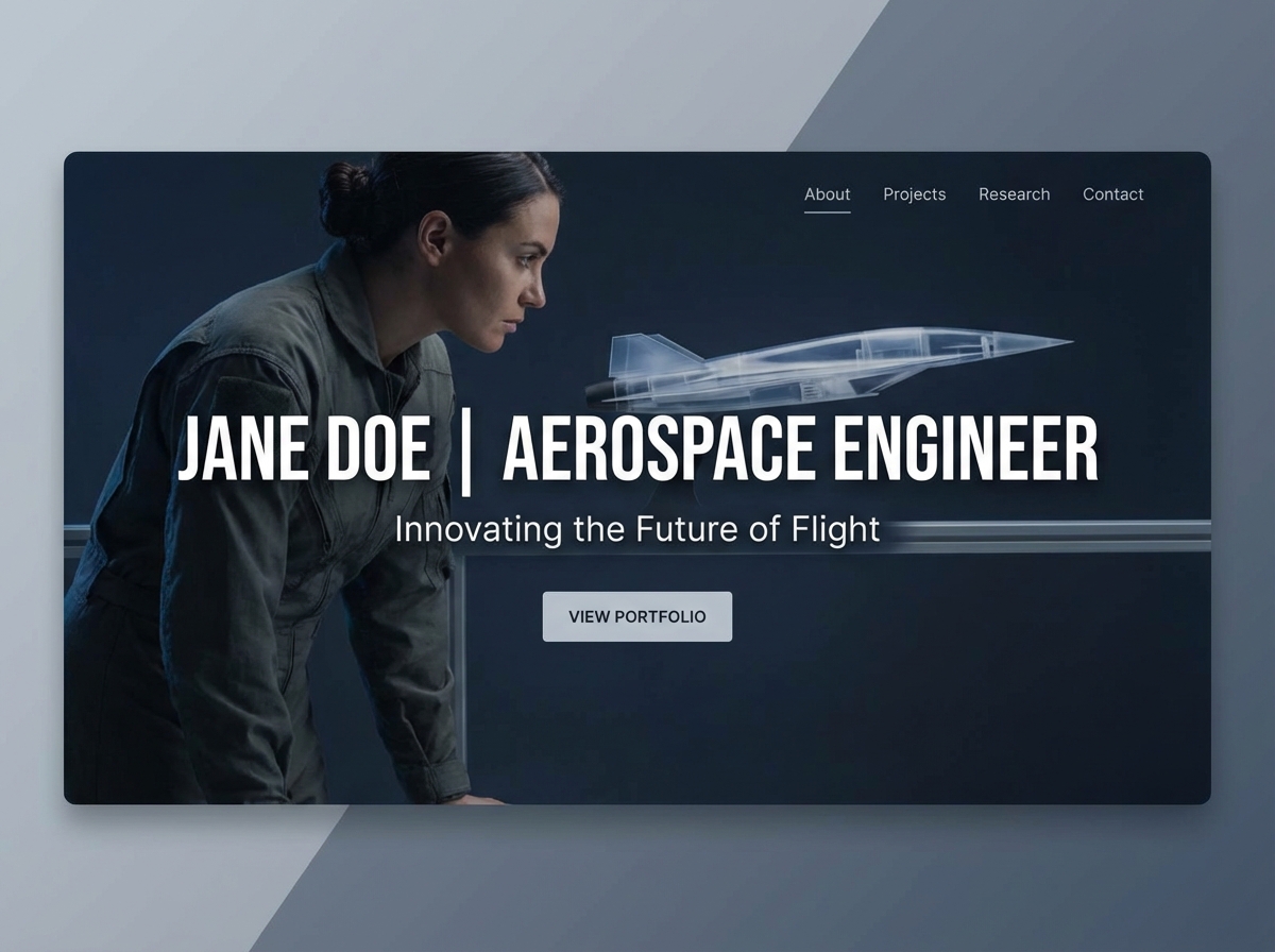 Build Your Professional Aerospace Engineer Portfolio website preview