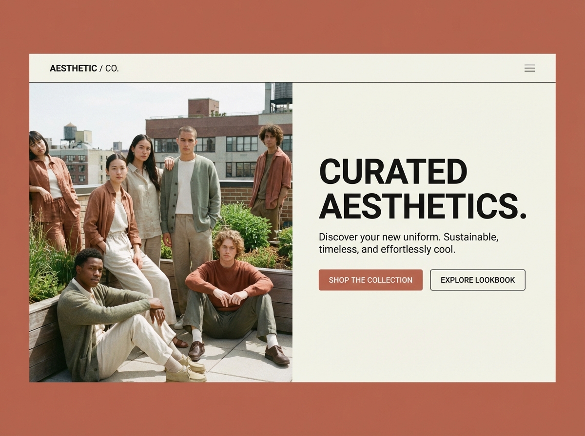 Build Your Dream Aesthetic Clothes Website with Ease website preview