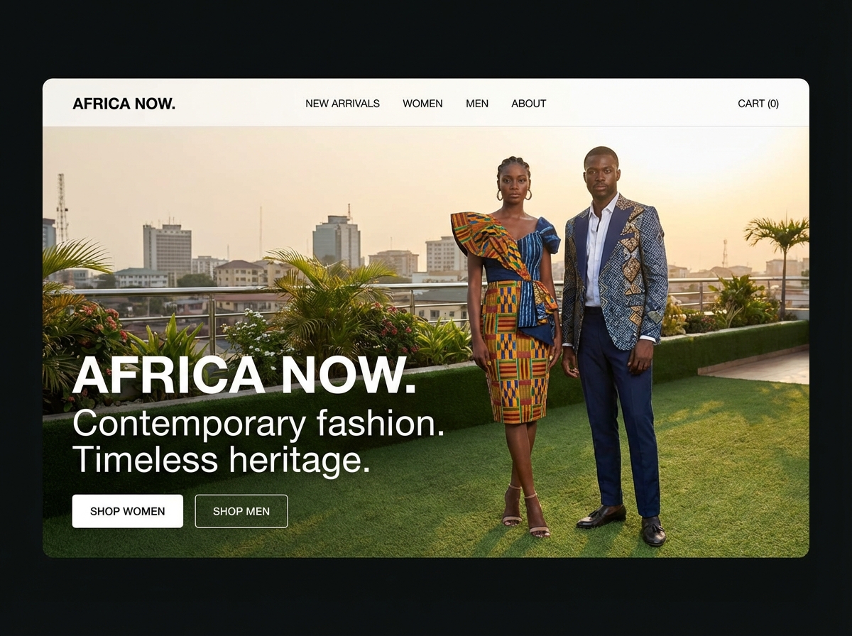 Launch Your Stunning African Clothing Website Today website preview