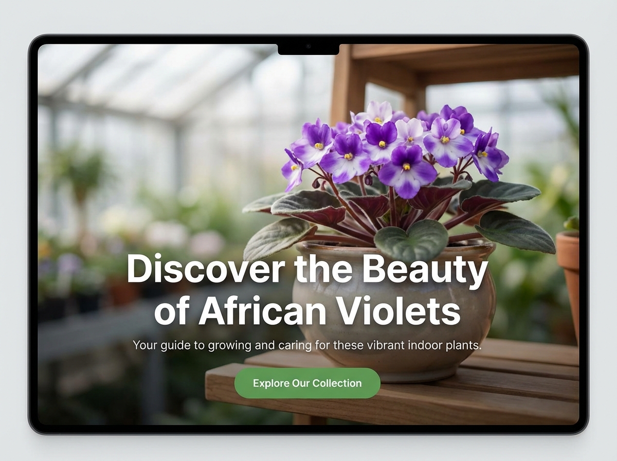 Build a Beautiful African Violet Website Today website preview