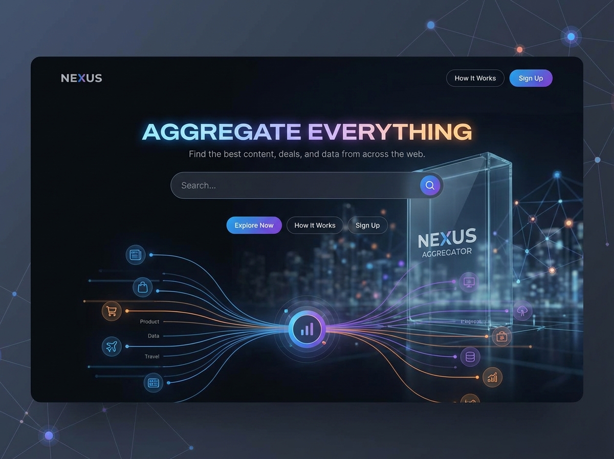 Build Powerful Aggregator Websites with Grigora website preview