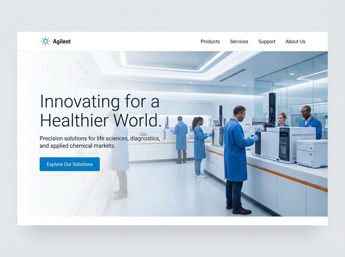 Build Dynamic Websites for Agilent & Lab Solutions website preview