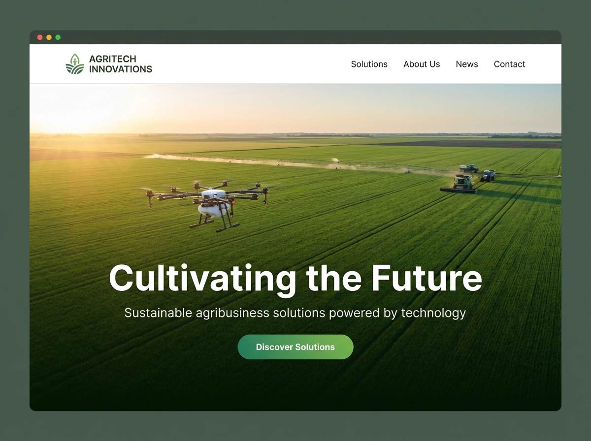 Build a Thriving Agribusiness Website Today website preview
