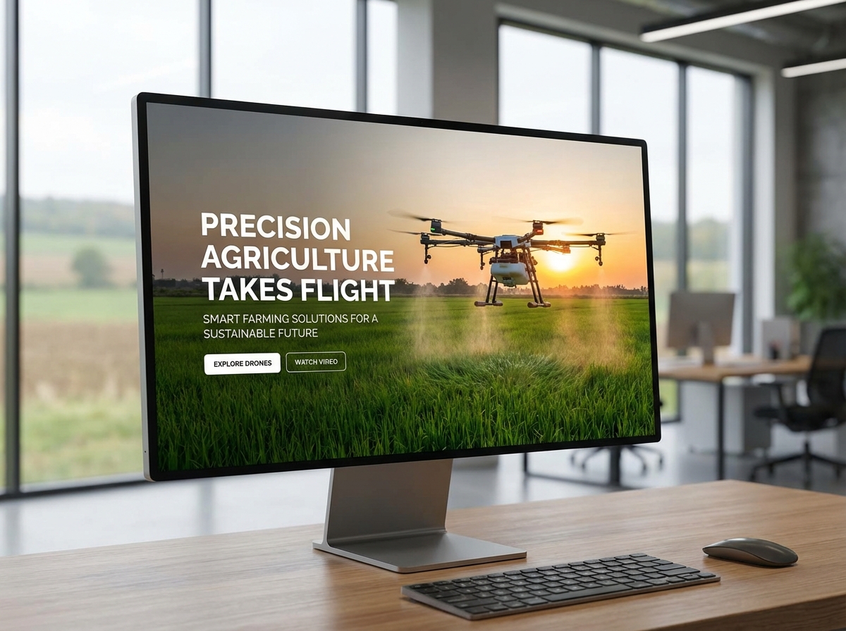 Build Your Powerful Platform for Agricultural Drones website preview