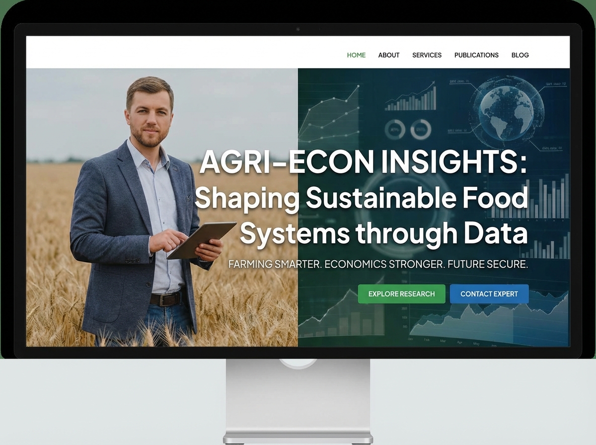 Build a Professional Online Presence as an Agricultural Economist website preview