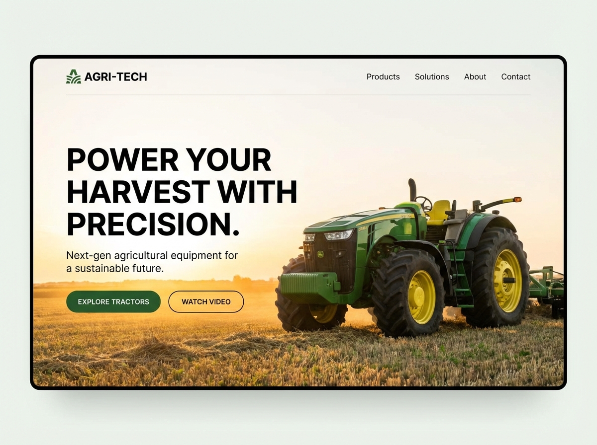 Build Your Advanced Agricultural Equipment Website website preview
