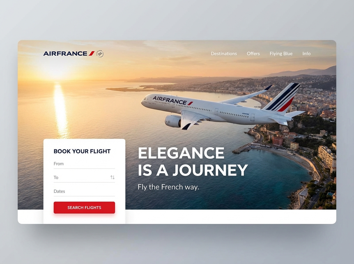 Build Your Own Modern Air France Flight Tracker website preview