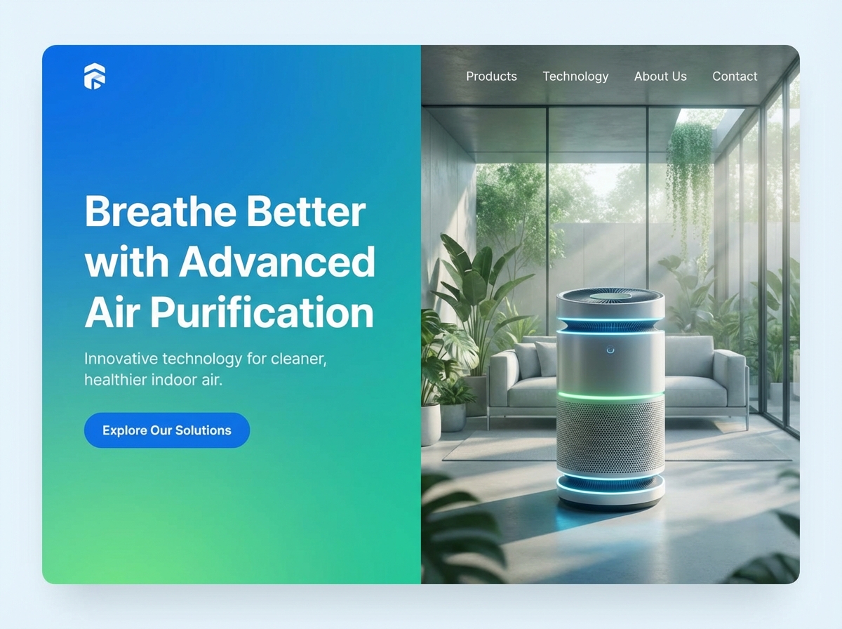 Build Your Leading Site for Air Purification Technologies website preview
