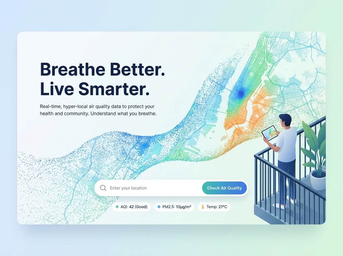 Build a Professional Air Quality Monitoring Website website preview