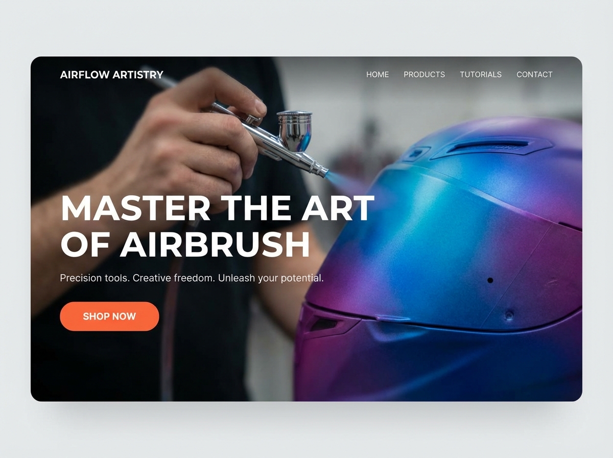 Build Your Stunning Airbrush Artist Portfolio website preview