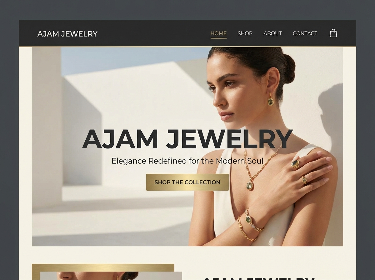 Craft Exquisite Online Stores for Your Ajam Jewelry website preview