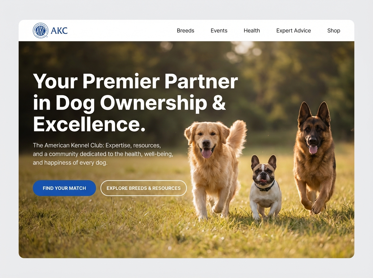 Build Your Premier AKC ORG Website Today website preview