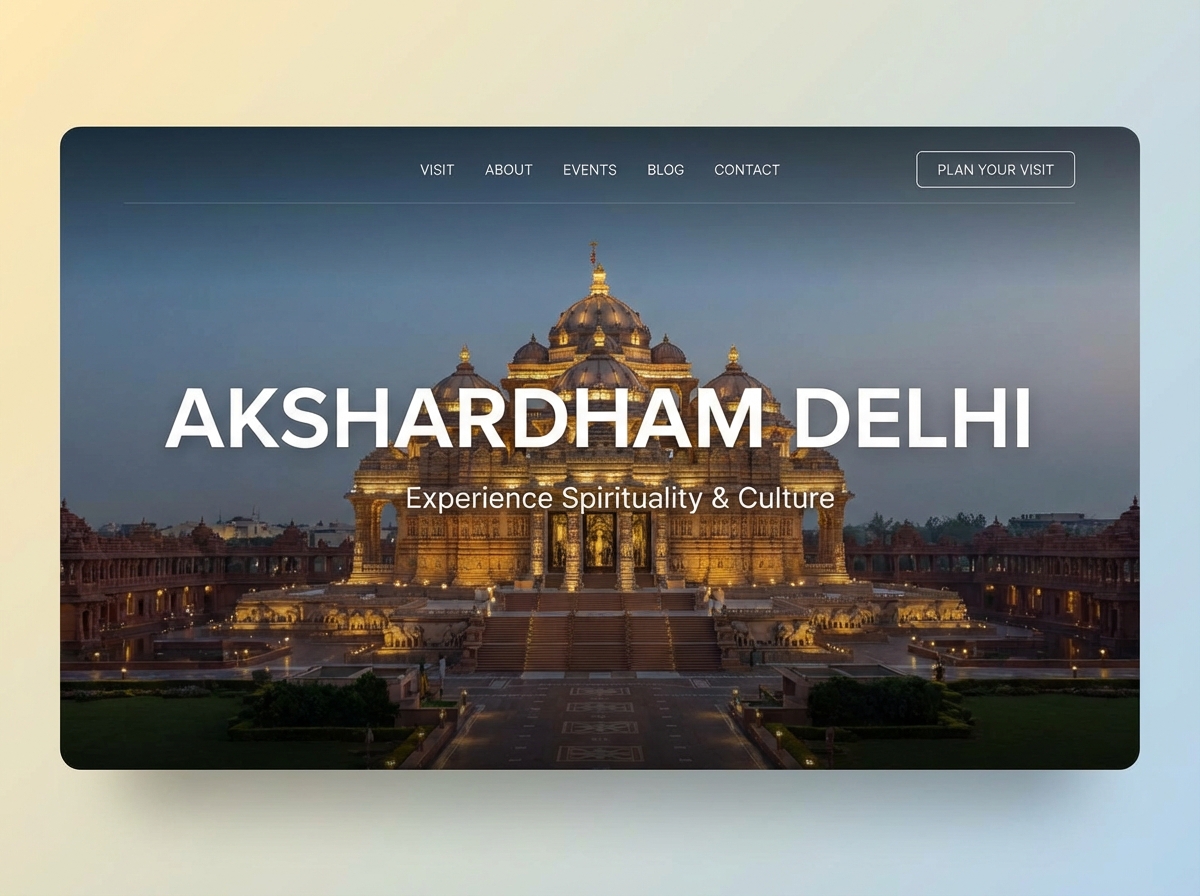 Build a Stunning Akshardham Temple Website website preview