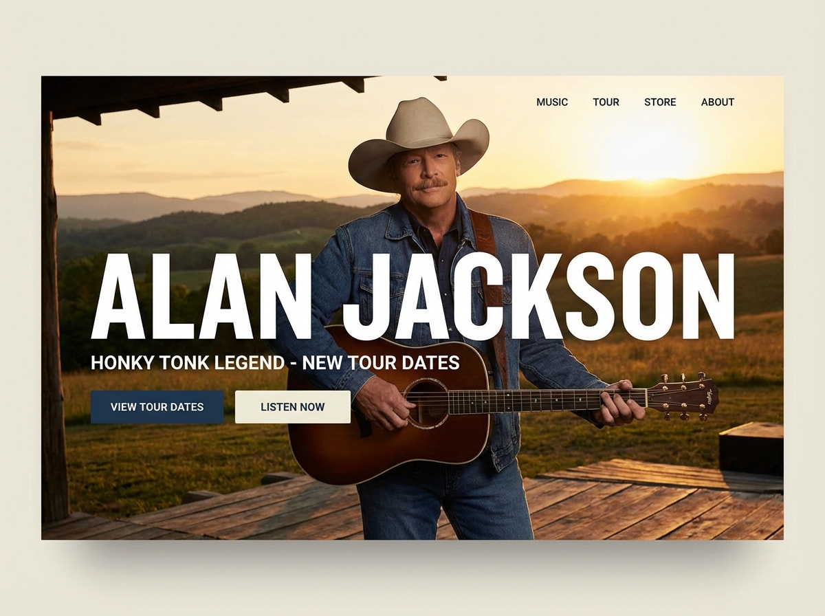 Build a Fan-Focused Alan Jackson Tribute Site website preview