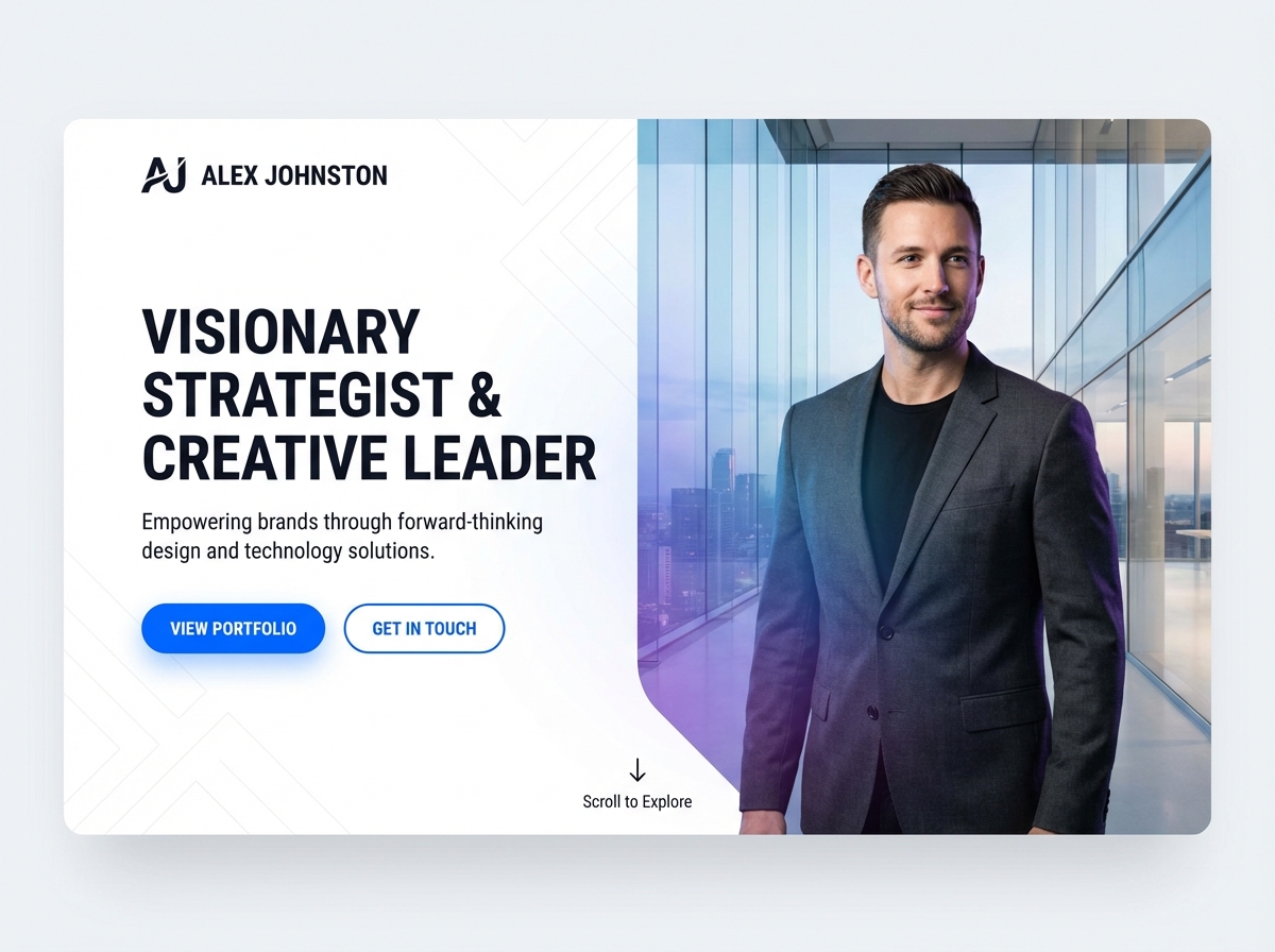 Build a Stunning Online Presence for Alex Johnston website preview