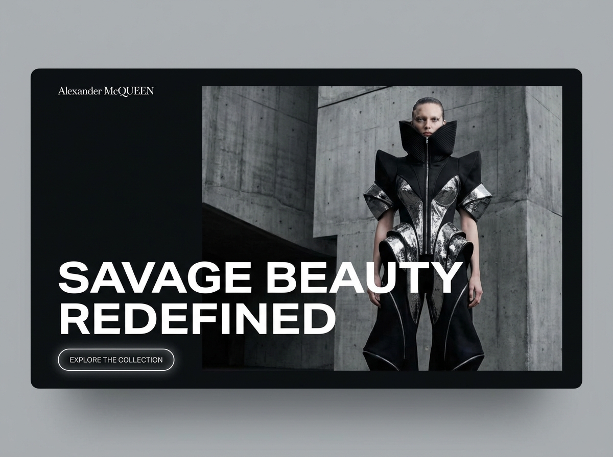 Showcase Your Vision with an Alexander McQueen-Inspired Website website preview