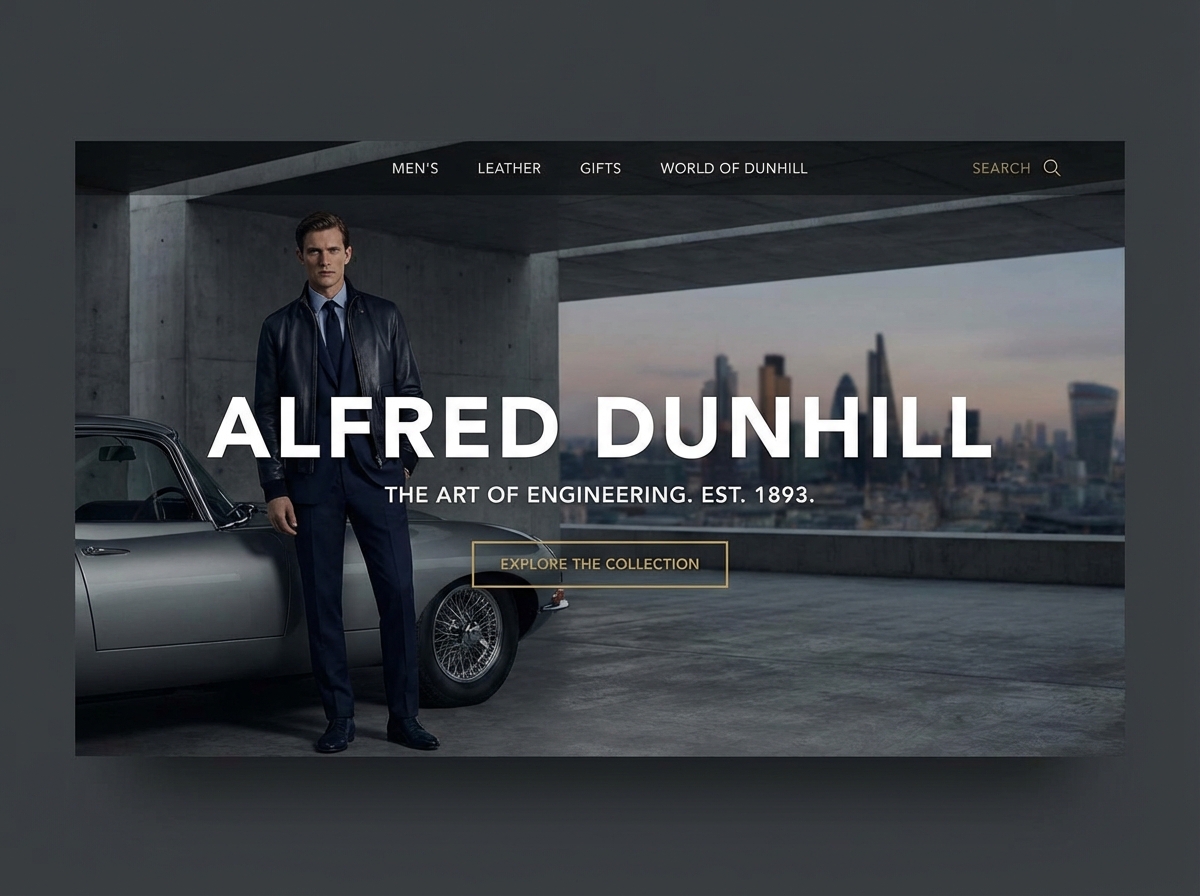 Elevate Your Presence with a Bespoke Alfred Dunhill Website website preview