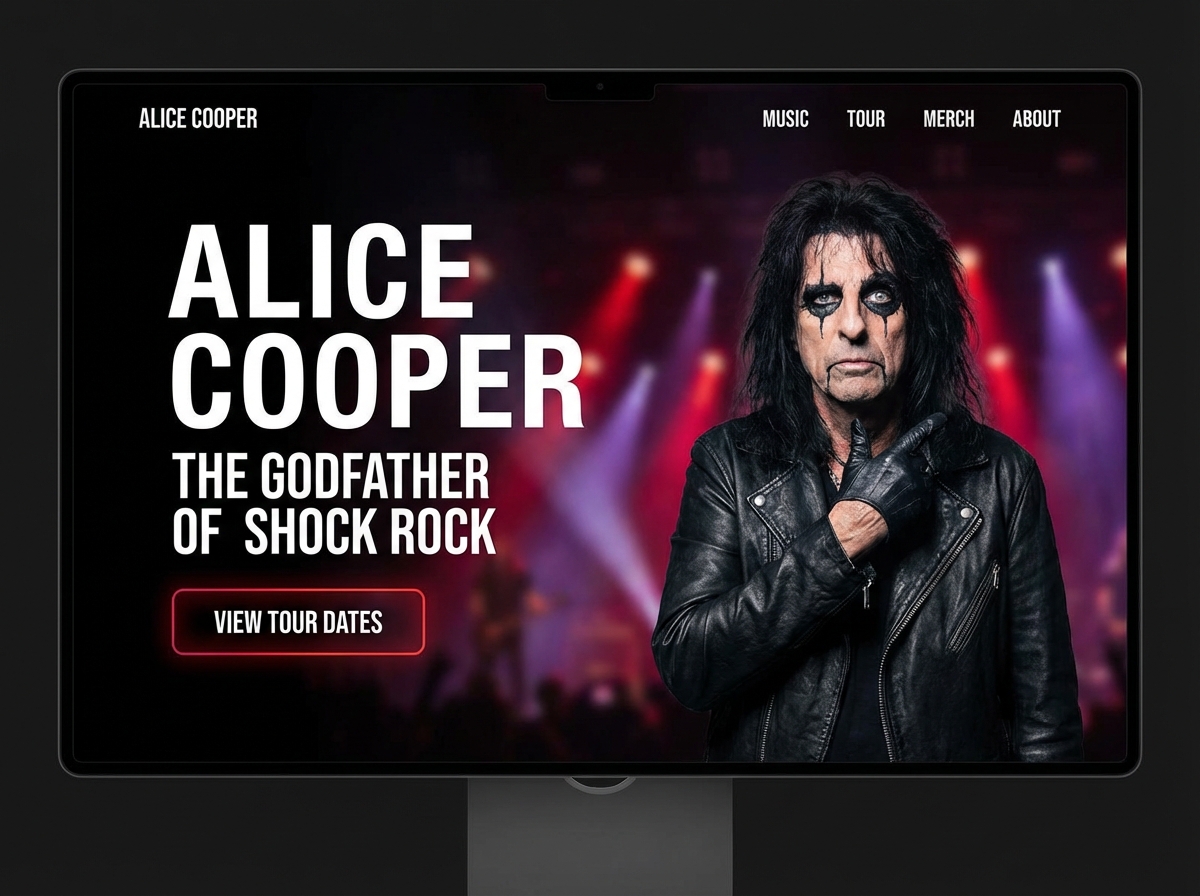 Build a Killer Alice Cooper Fan Website Today website preview