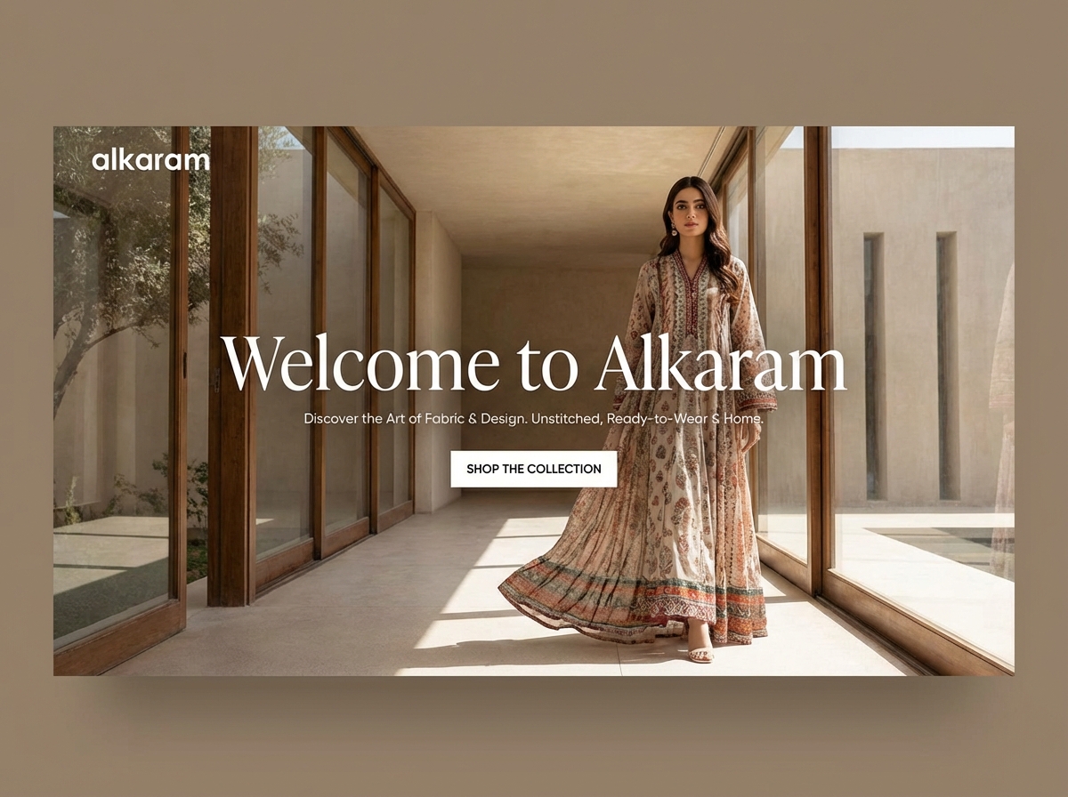 Build Your Stunning Alkaram Inspired Online Store website preview