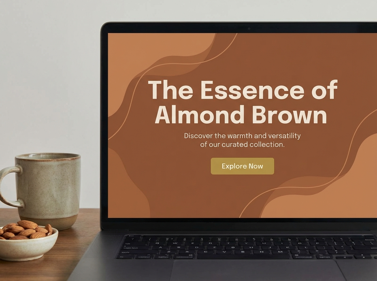 Uncover the Warmth of Beautiful Almond Brown Color Palettes website preview
