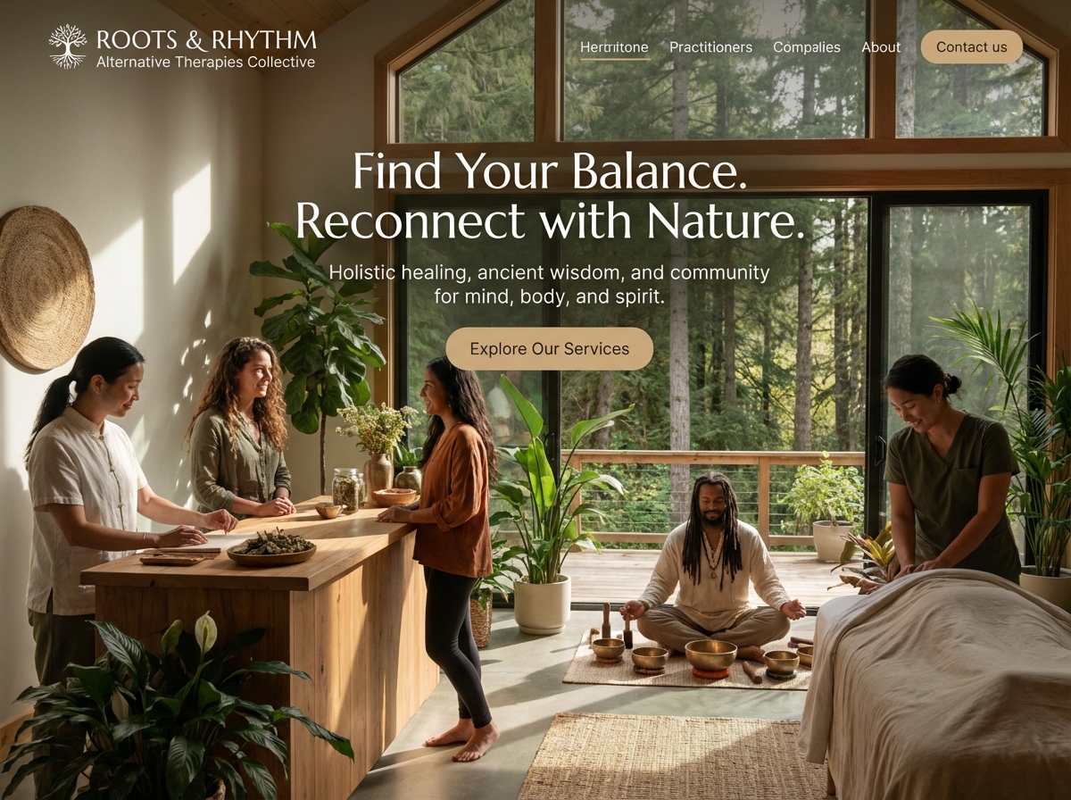 Build Your Thrive with an Alternative Therapies Website Builder website preview