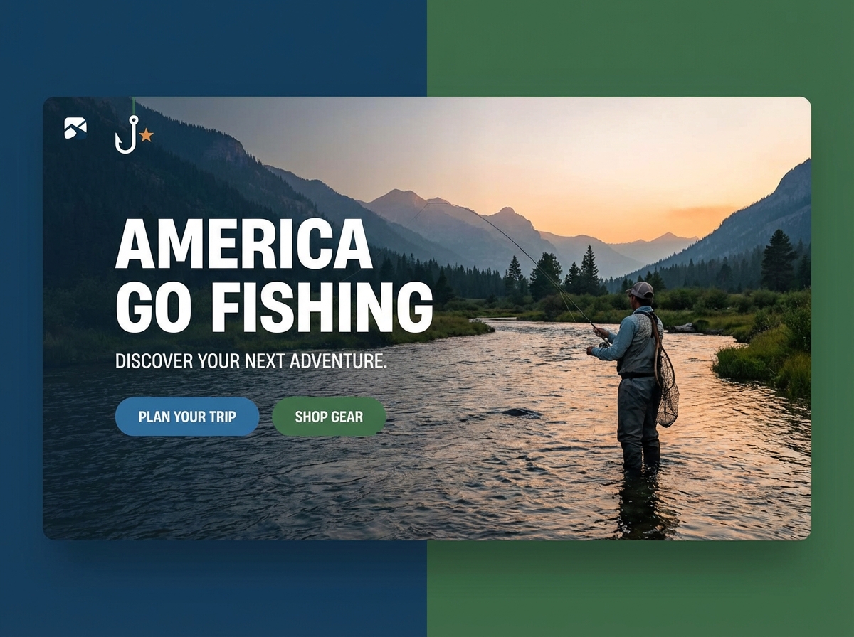 Launch Your Fishing Adventure Website Today website preview
