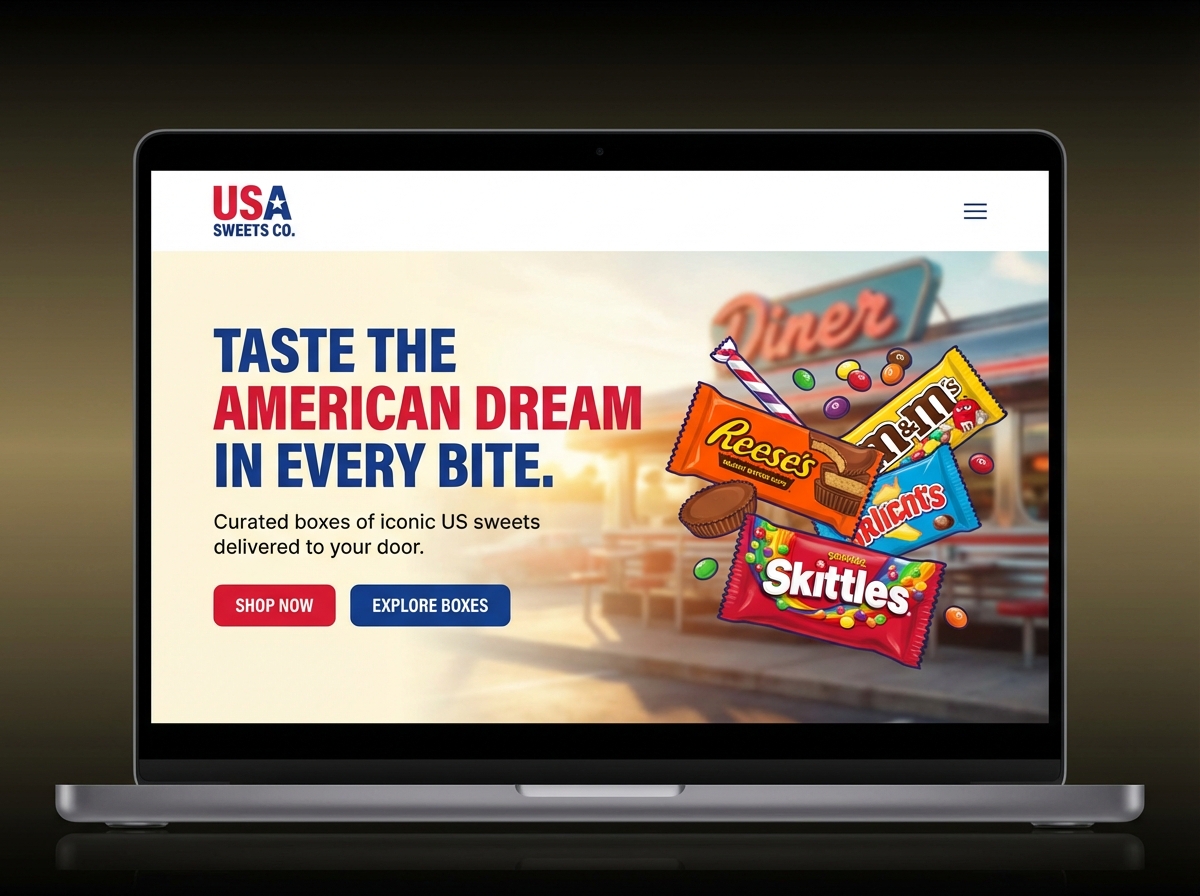 Build a Sugary Success with the American Candy Website Builder website preview