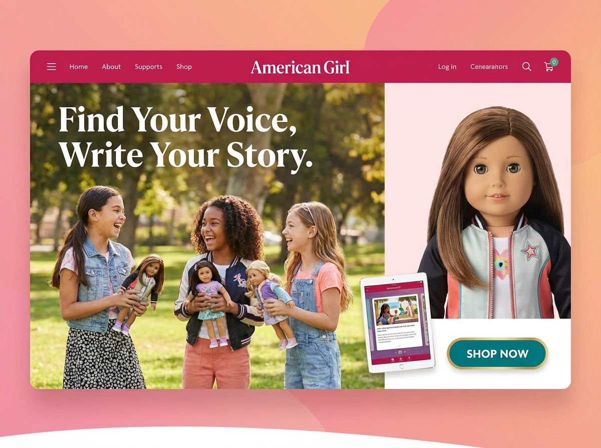 american girl website preview