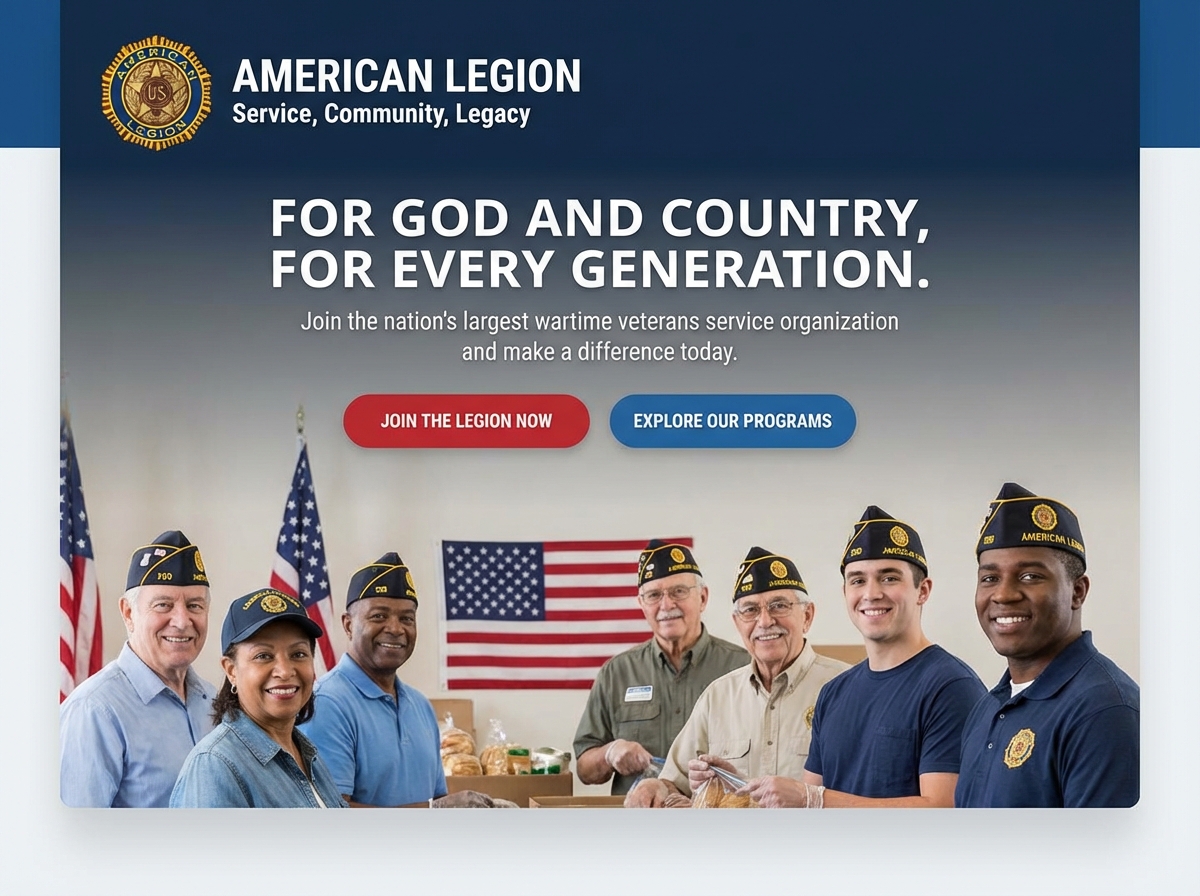 Build a Respected American Legion Post Website website preview