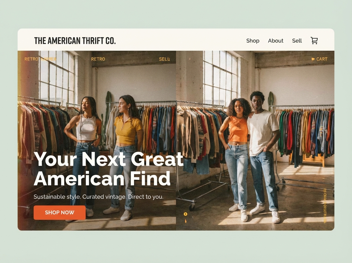 Build Your Own Sustainable American Thrift Store Website website preview