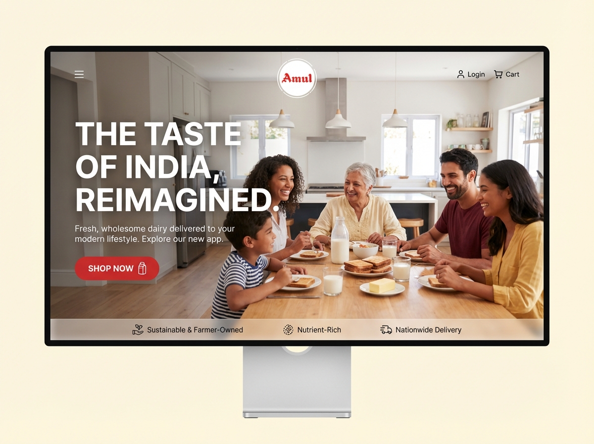 Build a Powerful Online Presence for Amul-like Brands website preview