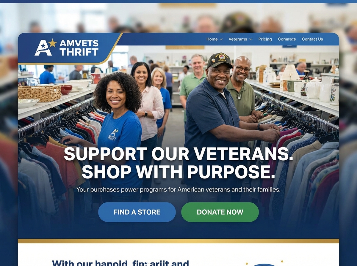 Build a Thriving Online Presence for Your AMVETS Thrift Store website preview