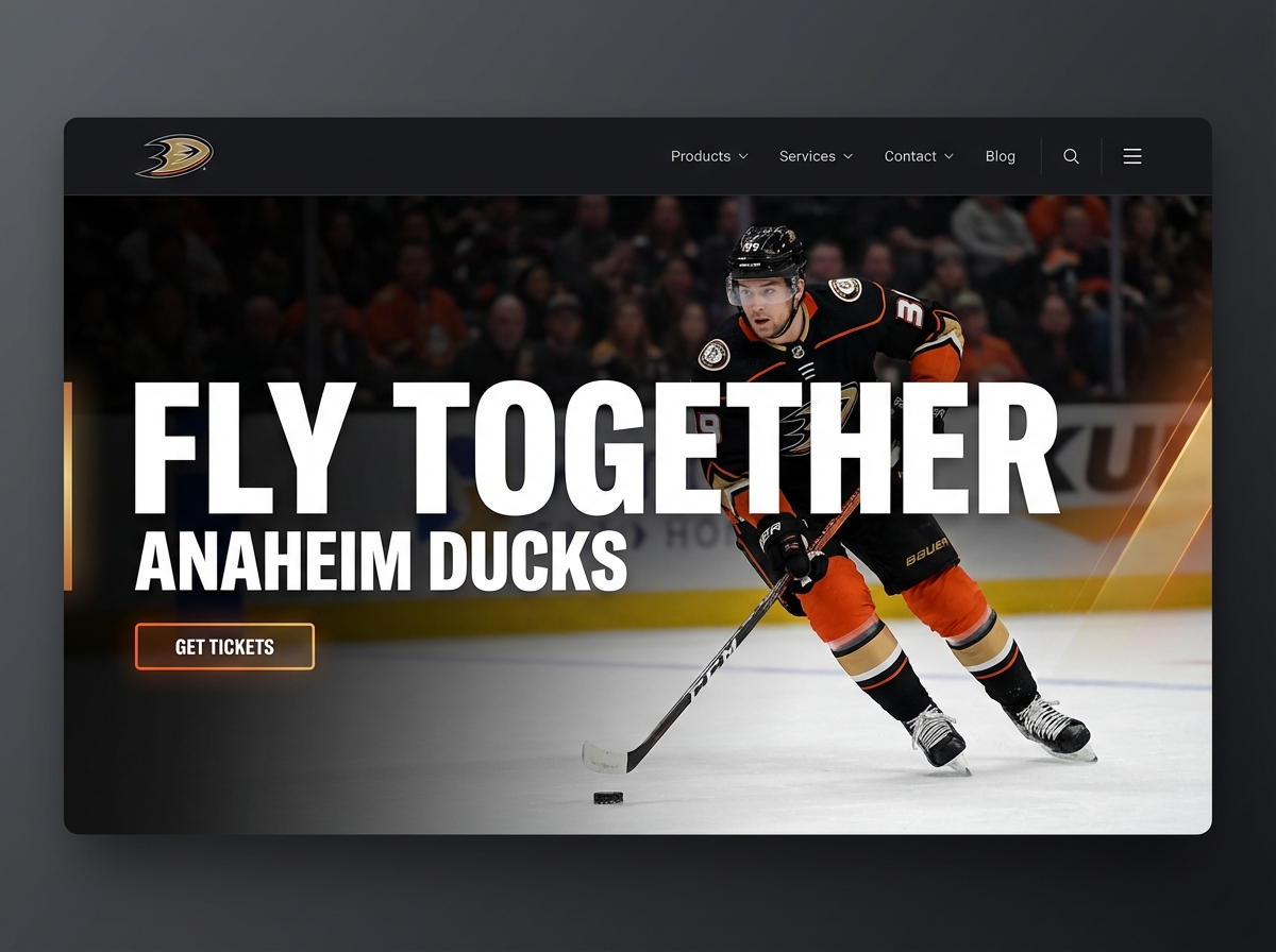 Build Your Ultimate Anaheim Ducks Team Fan Website website preview