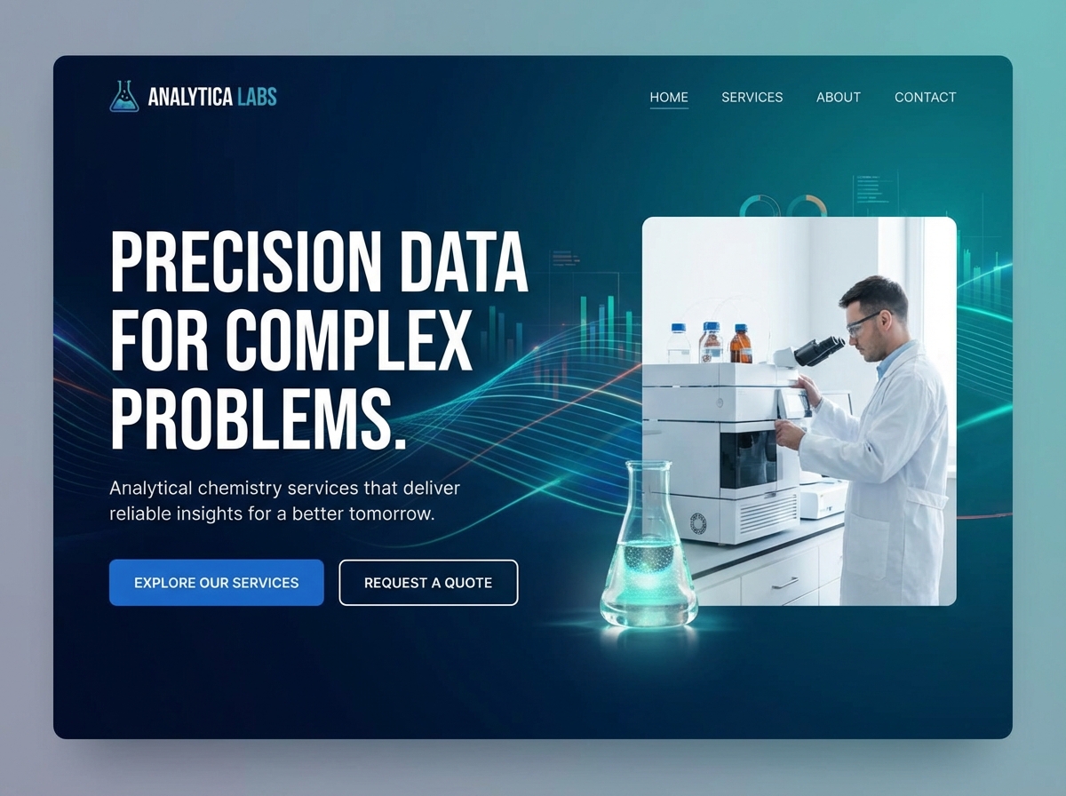 Build a Professional Website for Any Analytical Chemist website preview